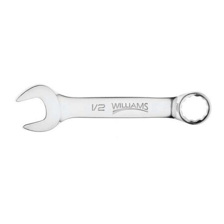 Williams Combination Wrench, 7/16 Inch Opening, Rounded, Standard JHW11314